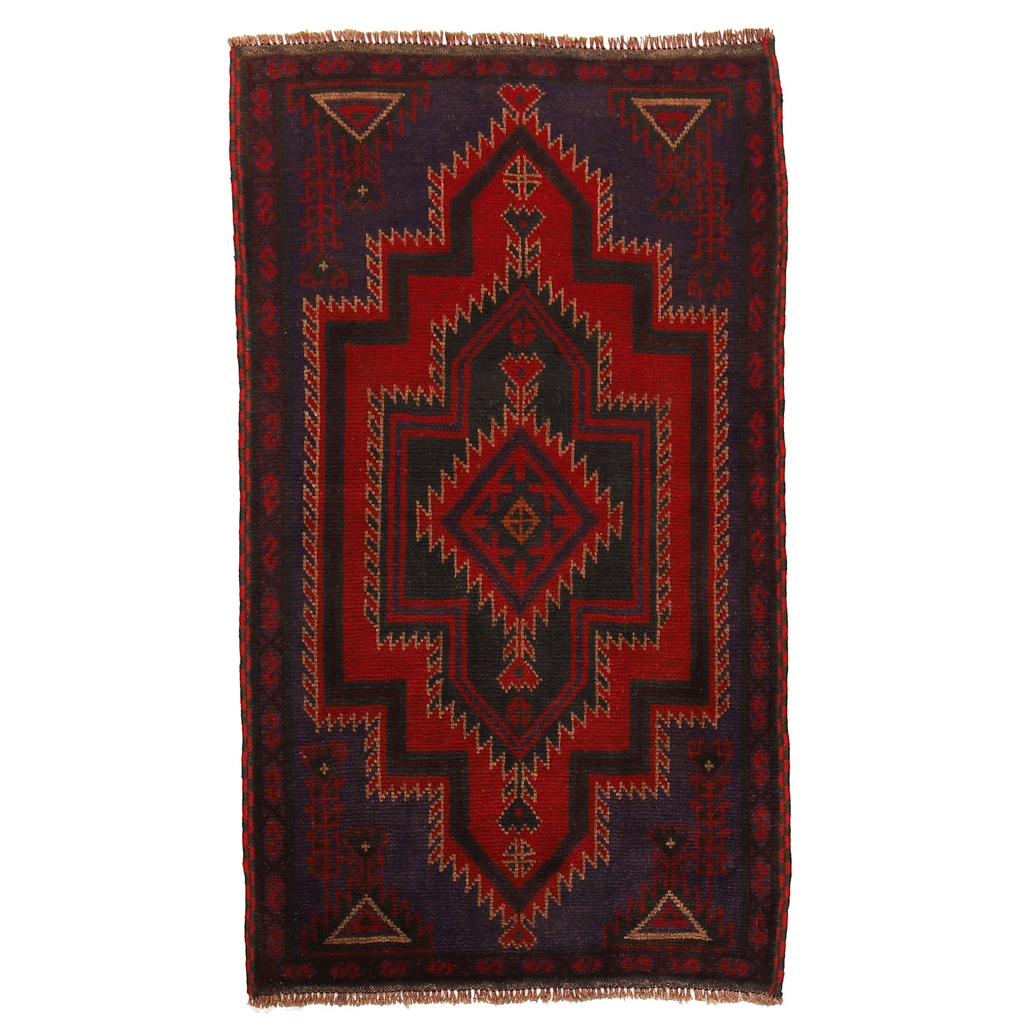 Hand Knotted Baluchi Rug 2' 8 x 4' 5 (ft) - No. B18441
