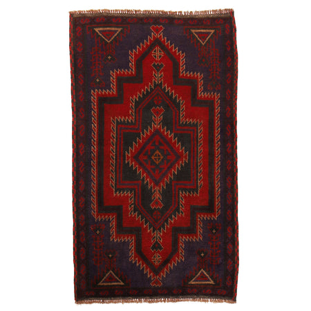 Hand Knotted Baluchi Rug 2' 8 x 4' 5 (ft) - No. B18441