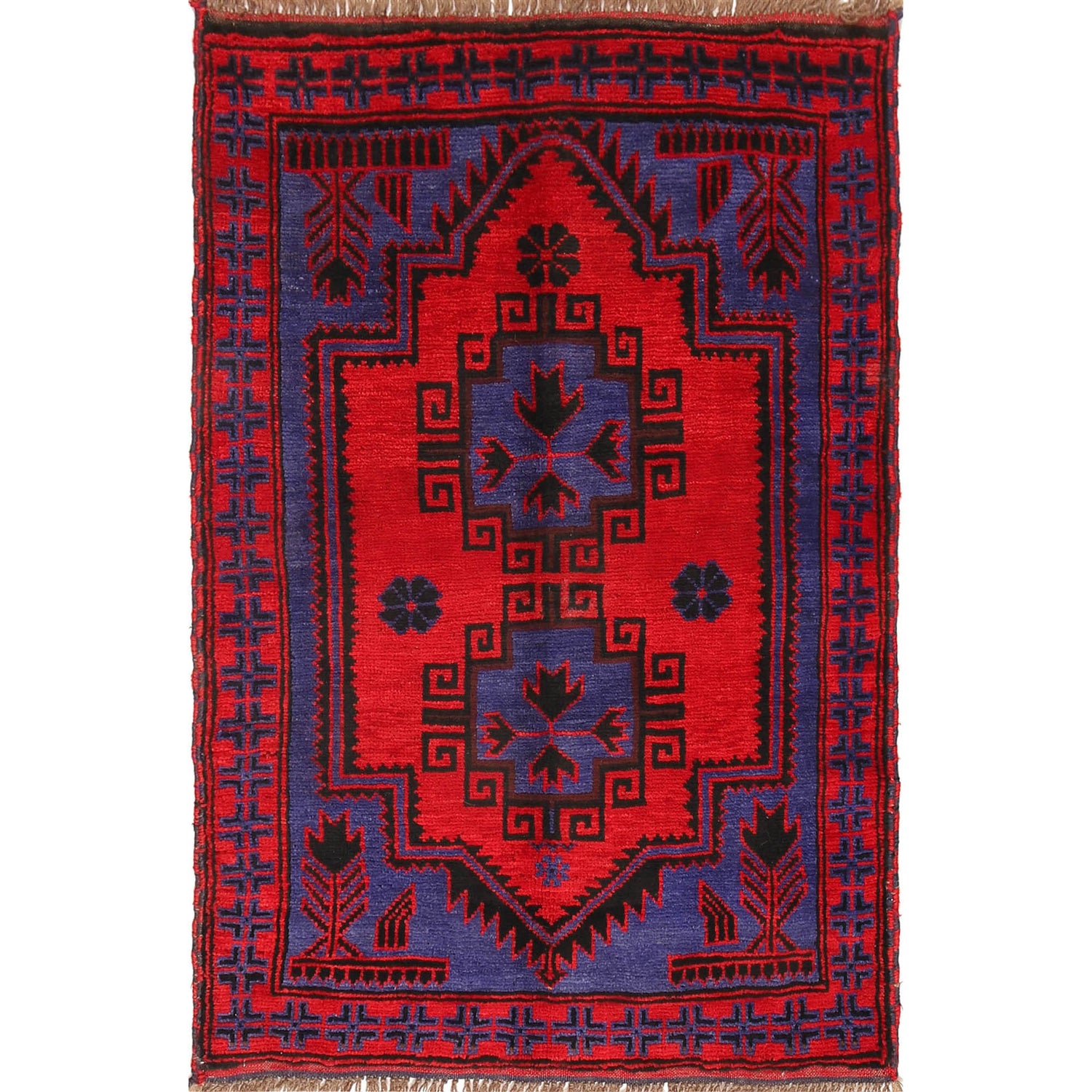 Handmade Baluchi Rug 3' 1 x 4' 4 (ft) - No. B18866