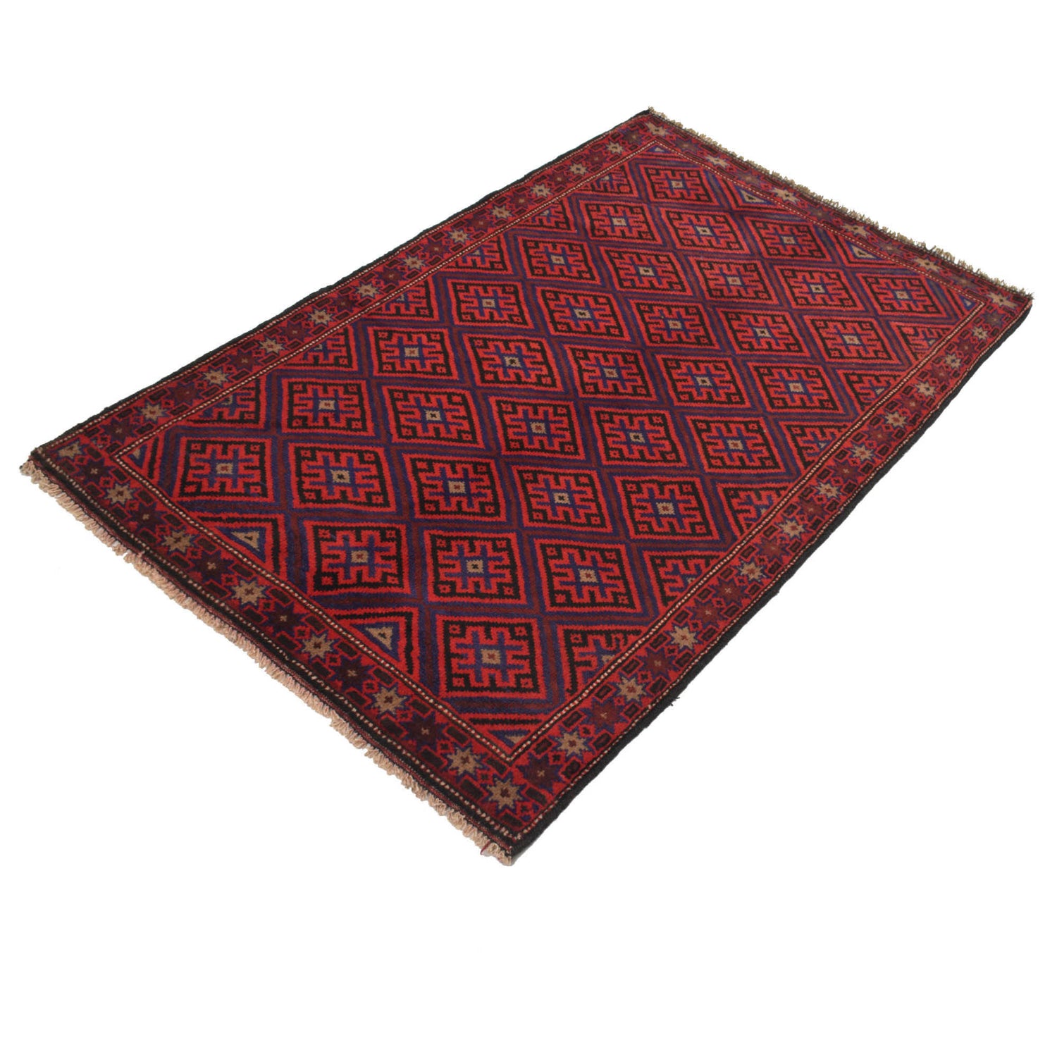 Red Baluchi Rug 2' 8 x 4' 2 (ft) - No. B18940