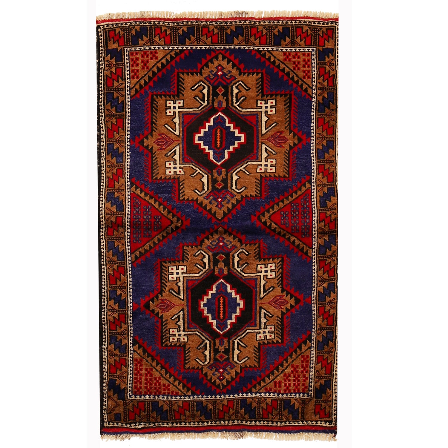 Baluchi Rug 2' 6 x 4' 3 (ft) - No. G17627