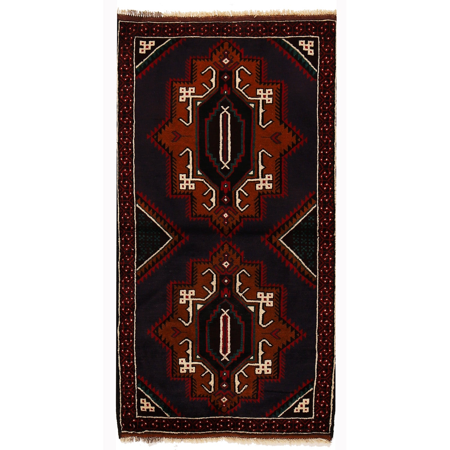 Baluchi Rug 2' 6 x 4' 7 (ft) - No. G17631