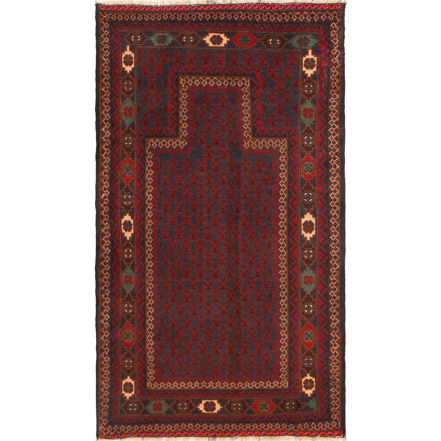 Handmade Prayer Rug 2' 9 x 5' 2 (ft) - No. G18882