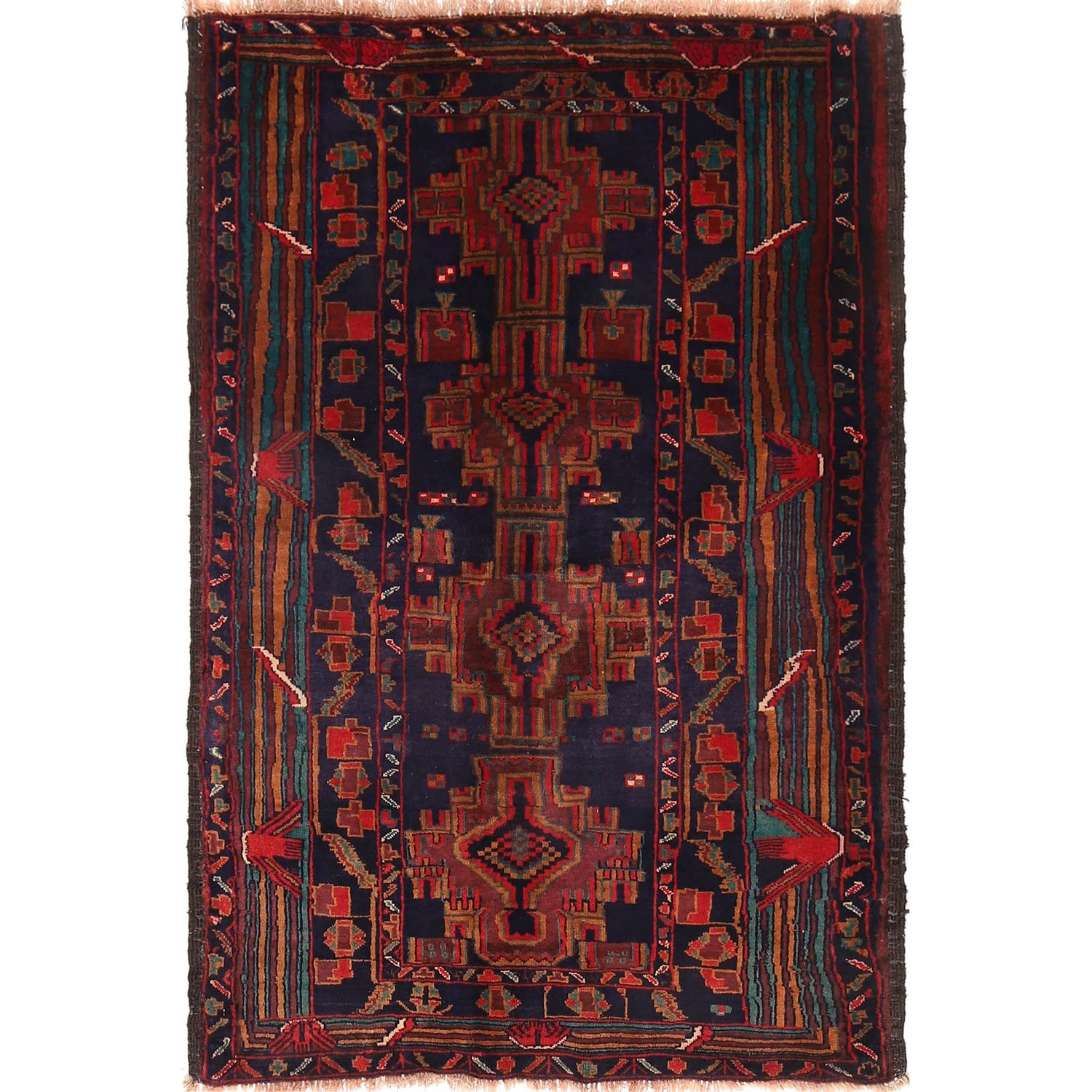 Baluchi Rug 3' 3 x 4' 9 (ft) - No. G18923