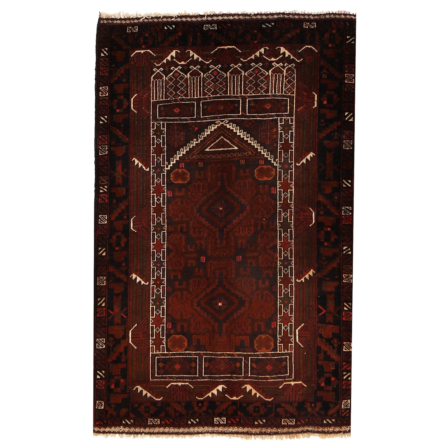 Handmade Prayer Rug 2' 9 x 4' 5 (ft) - No. G19049