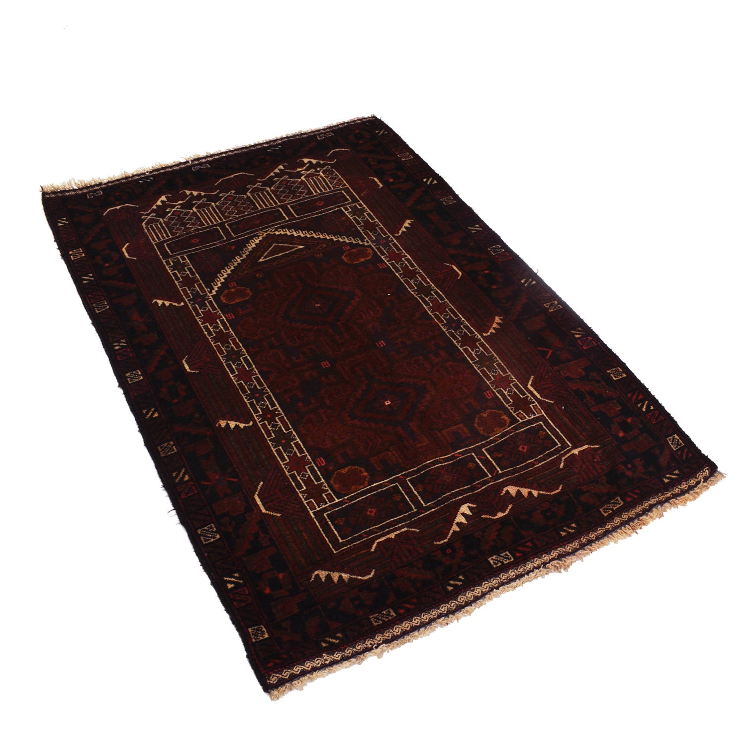 Handmade Prayer Rug 2' 9 x 4' 5 (ft) - No. G19049