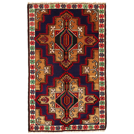 Baluchi Rug 3' 0 x 4' 6 (ft) - No. G19054