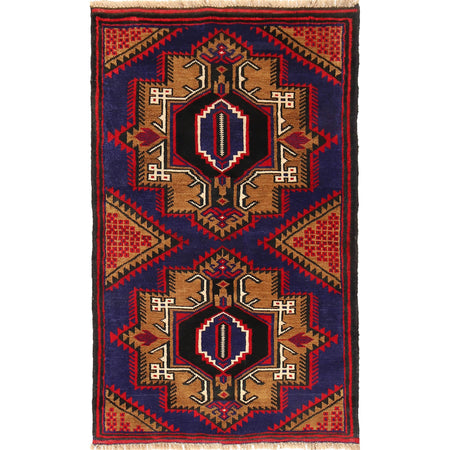 Baluchi Rug 2' 7 x 4' 6 (ft) - No. G19125