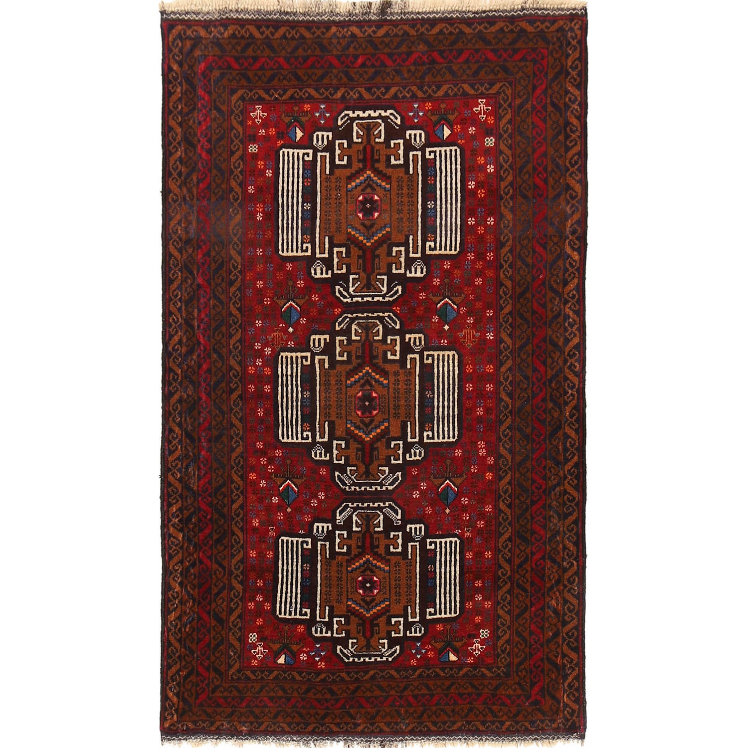 Baluchi Rug 2' 9 x 5' 0 (ft) - No. G19147
