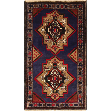 Baluchi Rug 2' 8 x 5' 1 (ft) - No. G19148
