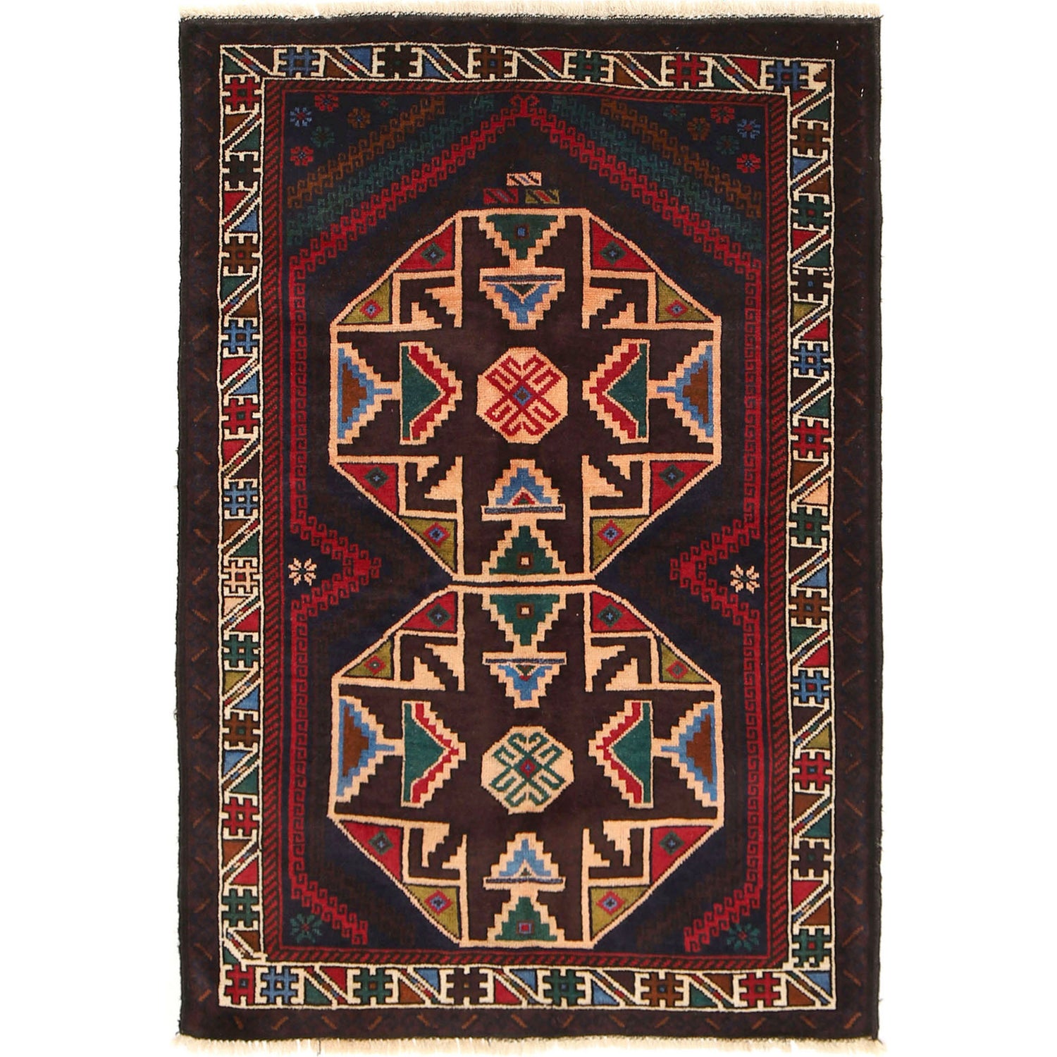 Baluchi Rug 3' 0 x 4' 5 (ft) - No. G20024