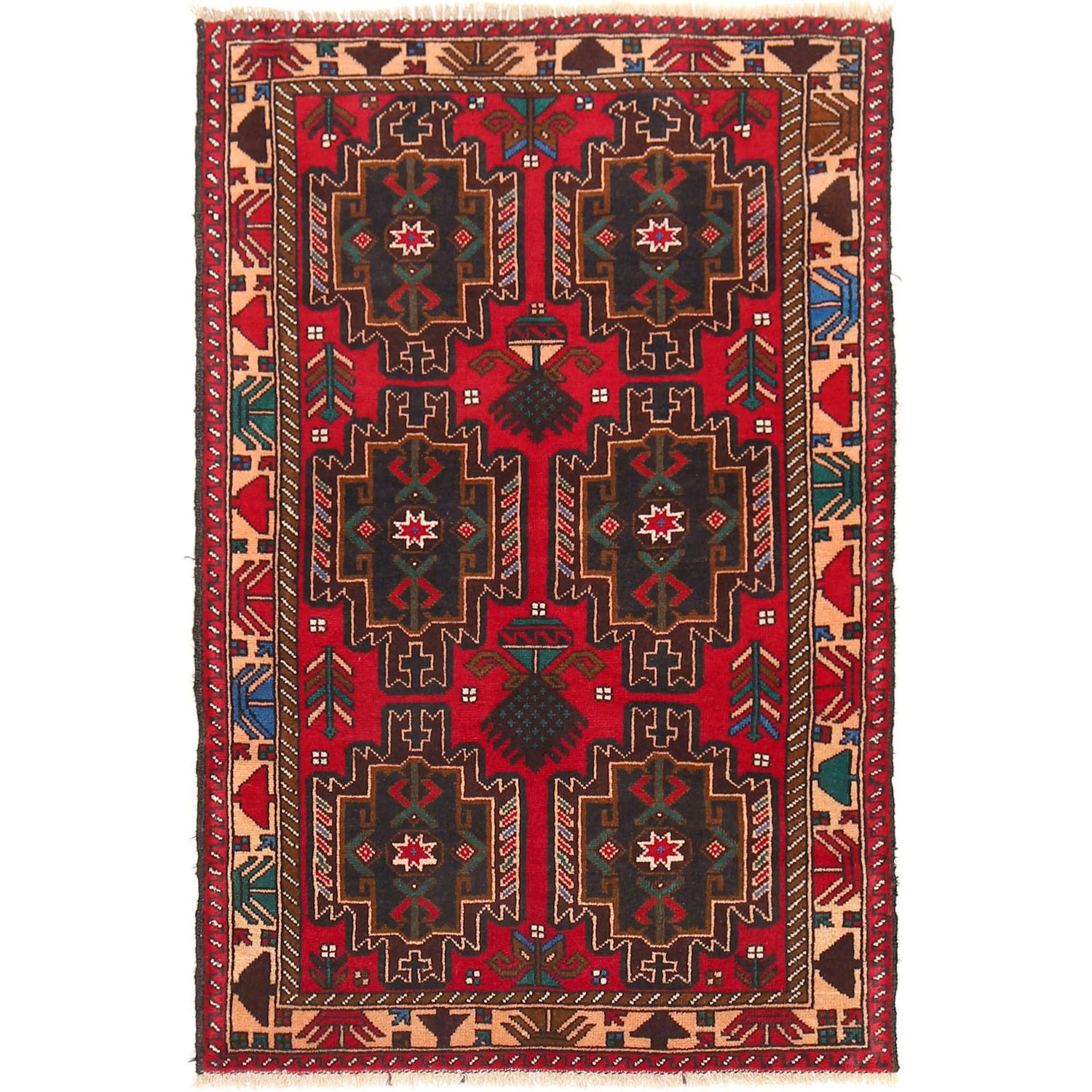 Baluchi Rug 3' 0 x 4' 7 (ft) - No. G20064