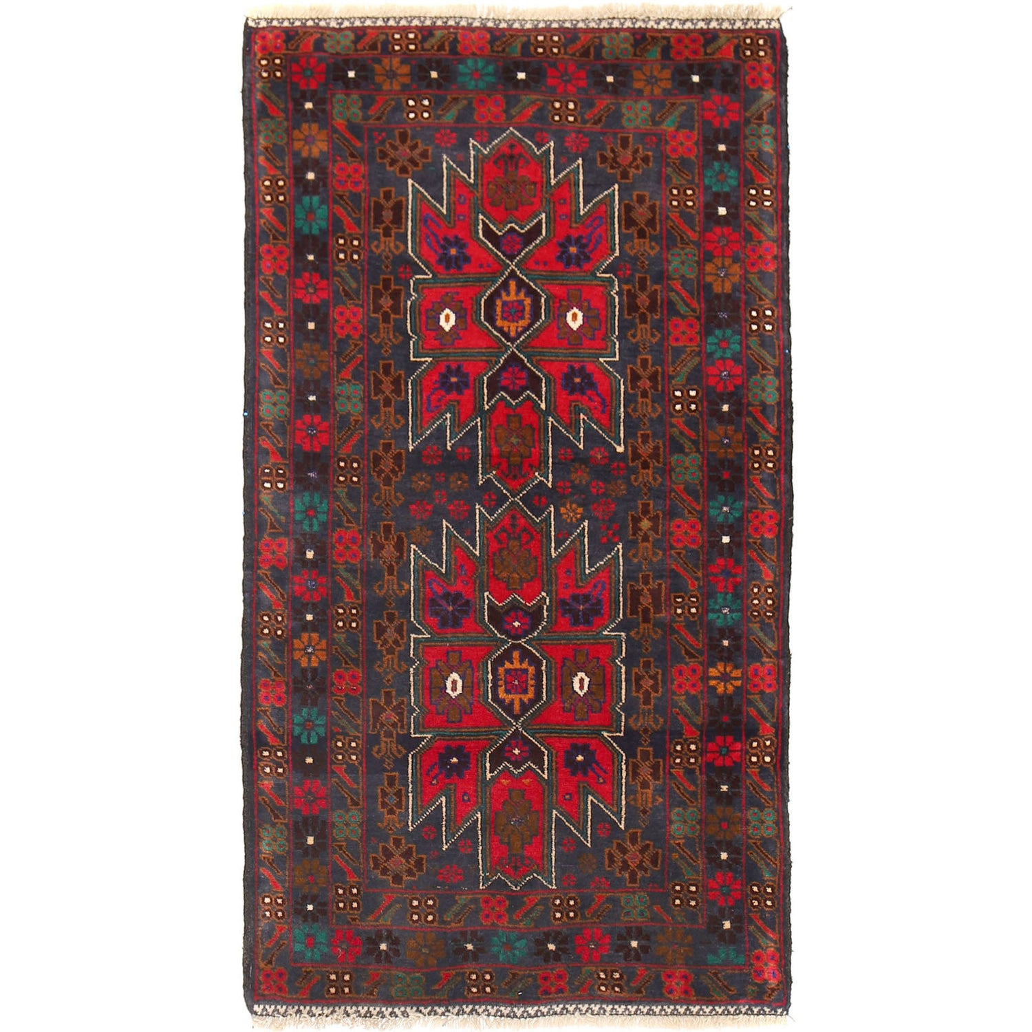 Baluchi Rug 2' 7 x 5' 0 (ft) - No. G20066