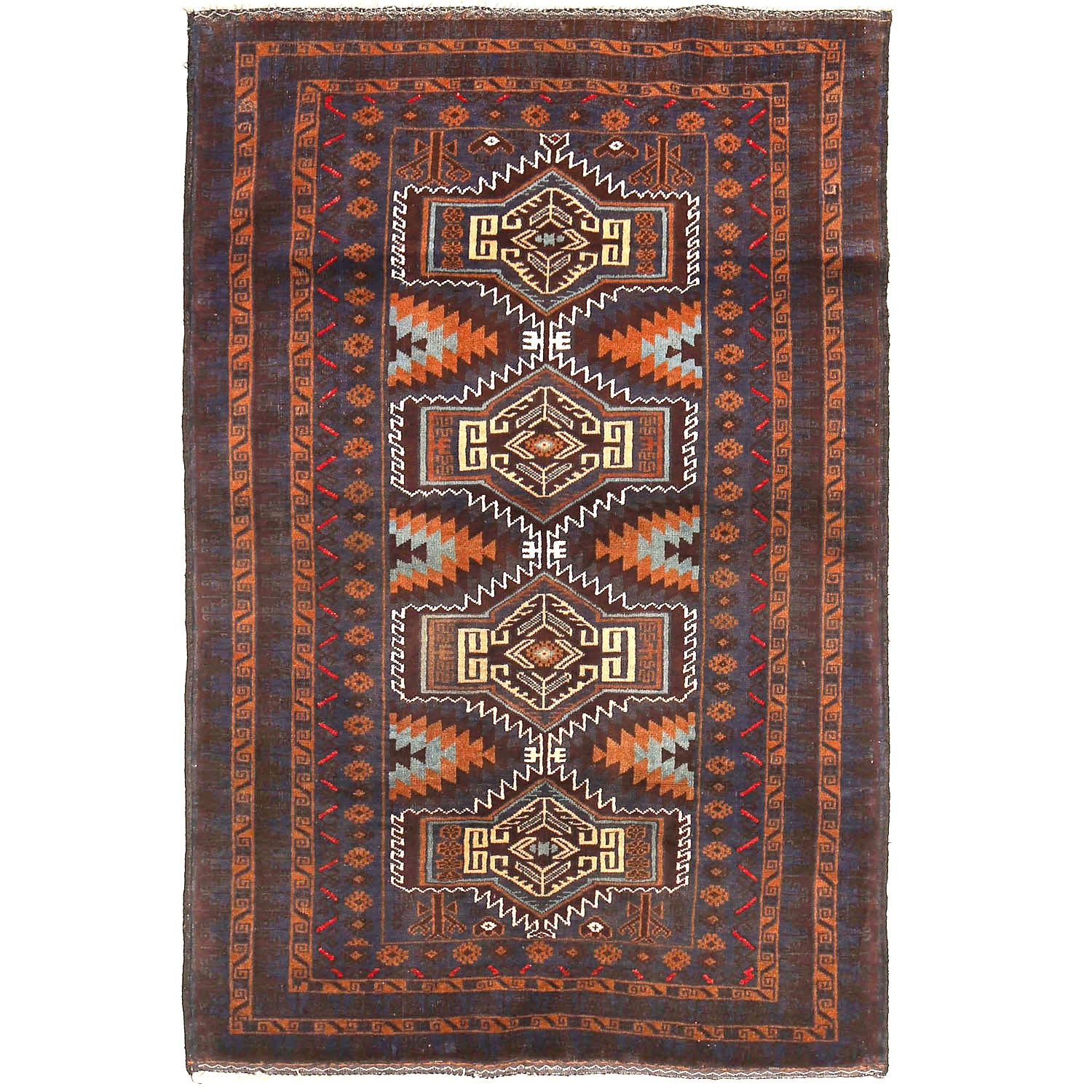 Baluchi Rug 3' 5 x 5' 9 (ft) - No. R13586