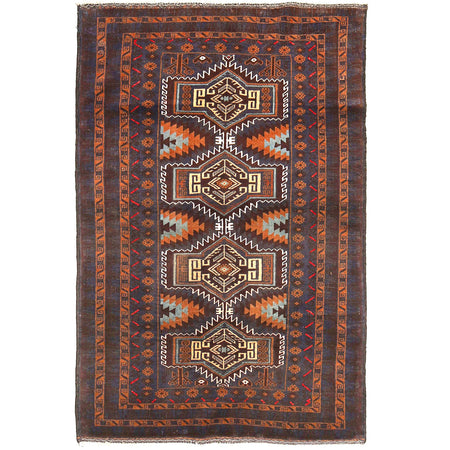 Baluchi Rug 3' 5 x 5' 9 (ft) - No. R13586