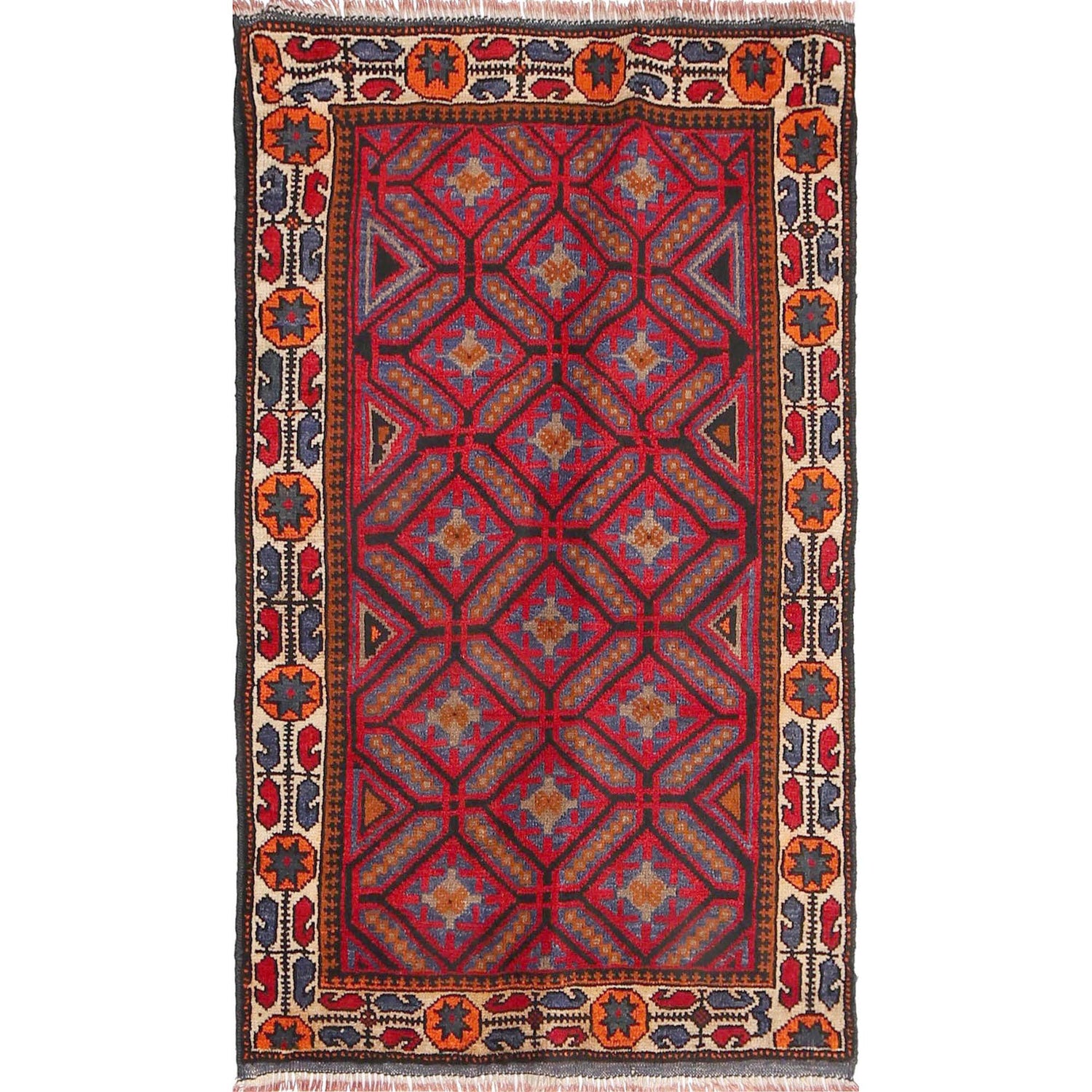 Handmade Baluchi Rug 2' 6 x 3' 8 (ft) - No. R18953