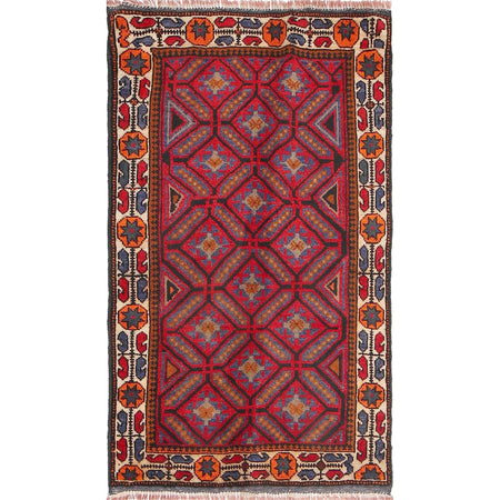 Handmade Baluchi Rug 2' 6 x 3' 8 (ft) - No. R18953