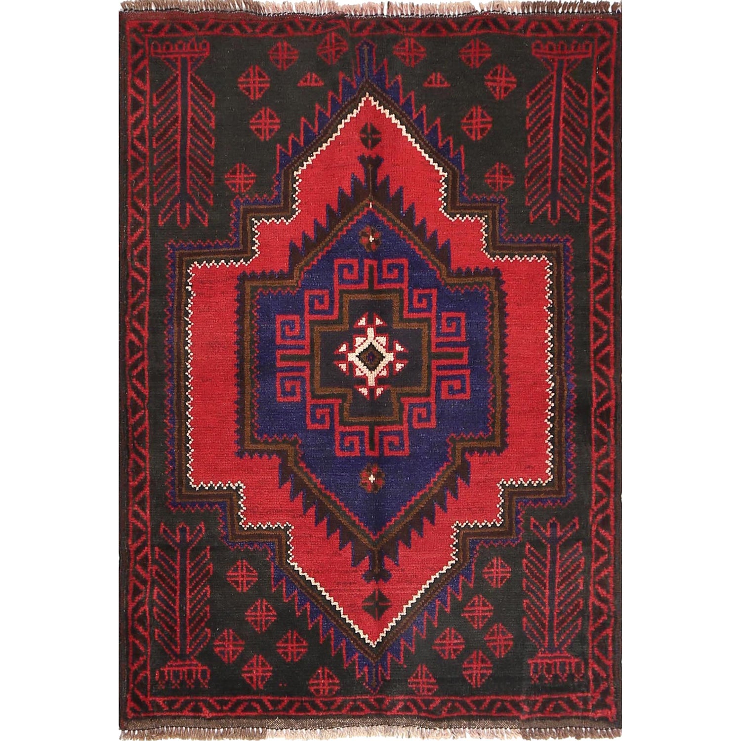 Tribal Baloch Rug 2' 9 x 4' 1 (ft) - No. R18959