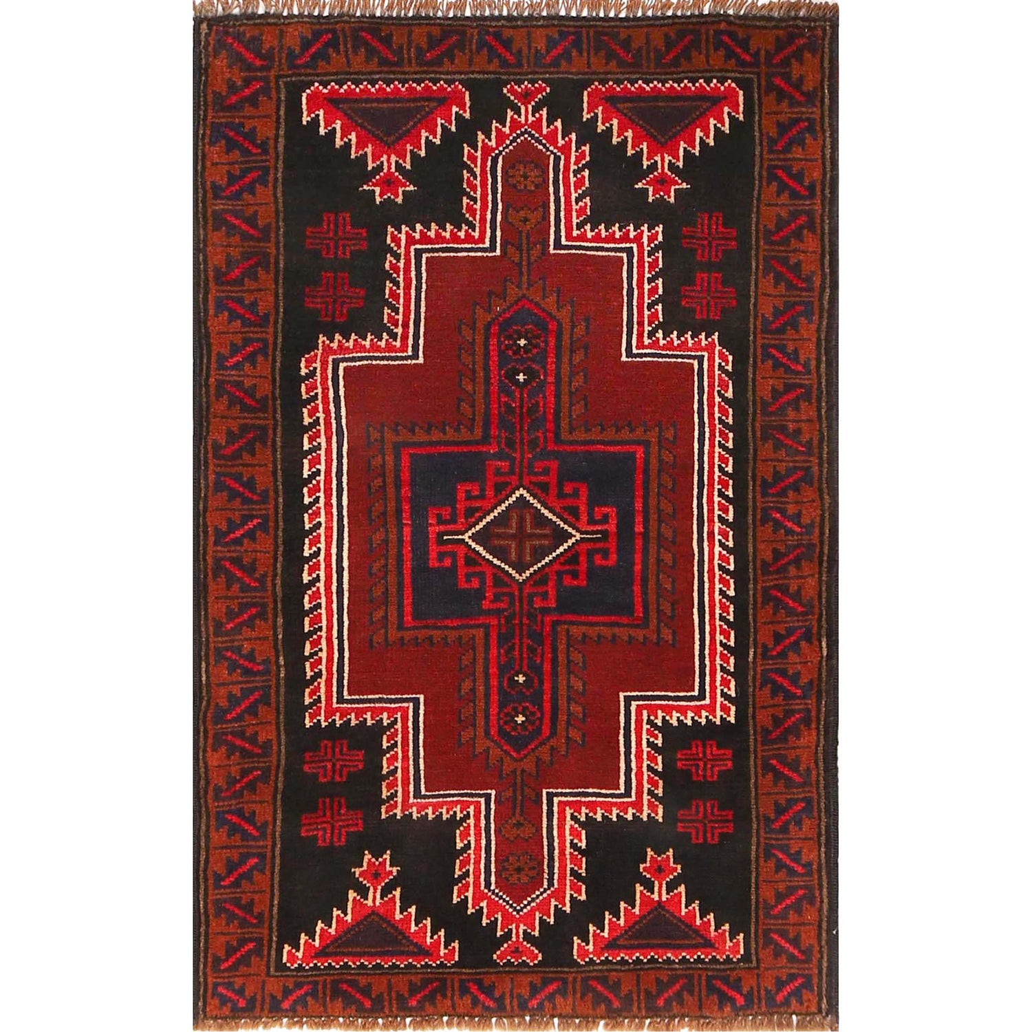 Traditional Baloch Rug 2' 7 x 4' 4 (ft) - No. R19057