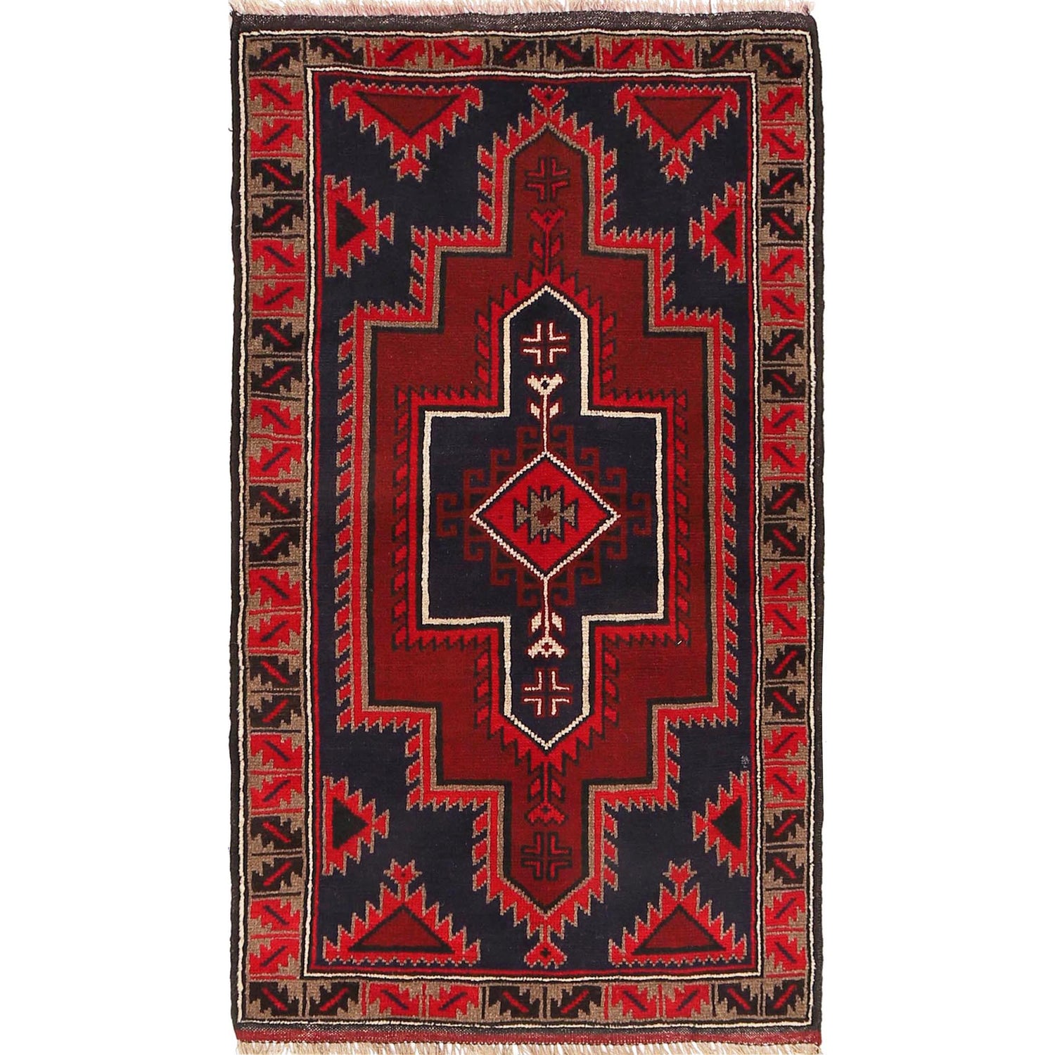 Baluch Small Size Rug 2' 7 x 5' 1 (ft) - No. R19063