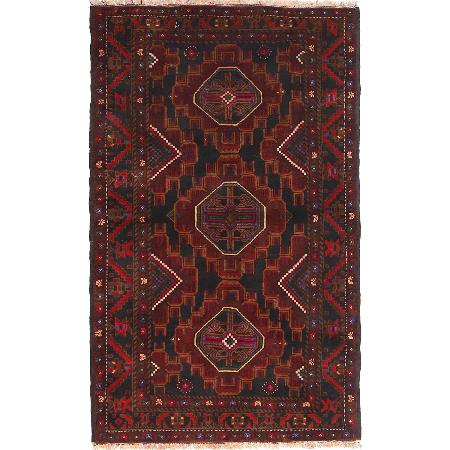 Baluchi Rug 3' 8 x 6' 1 (ft) - No. R19104