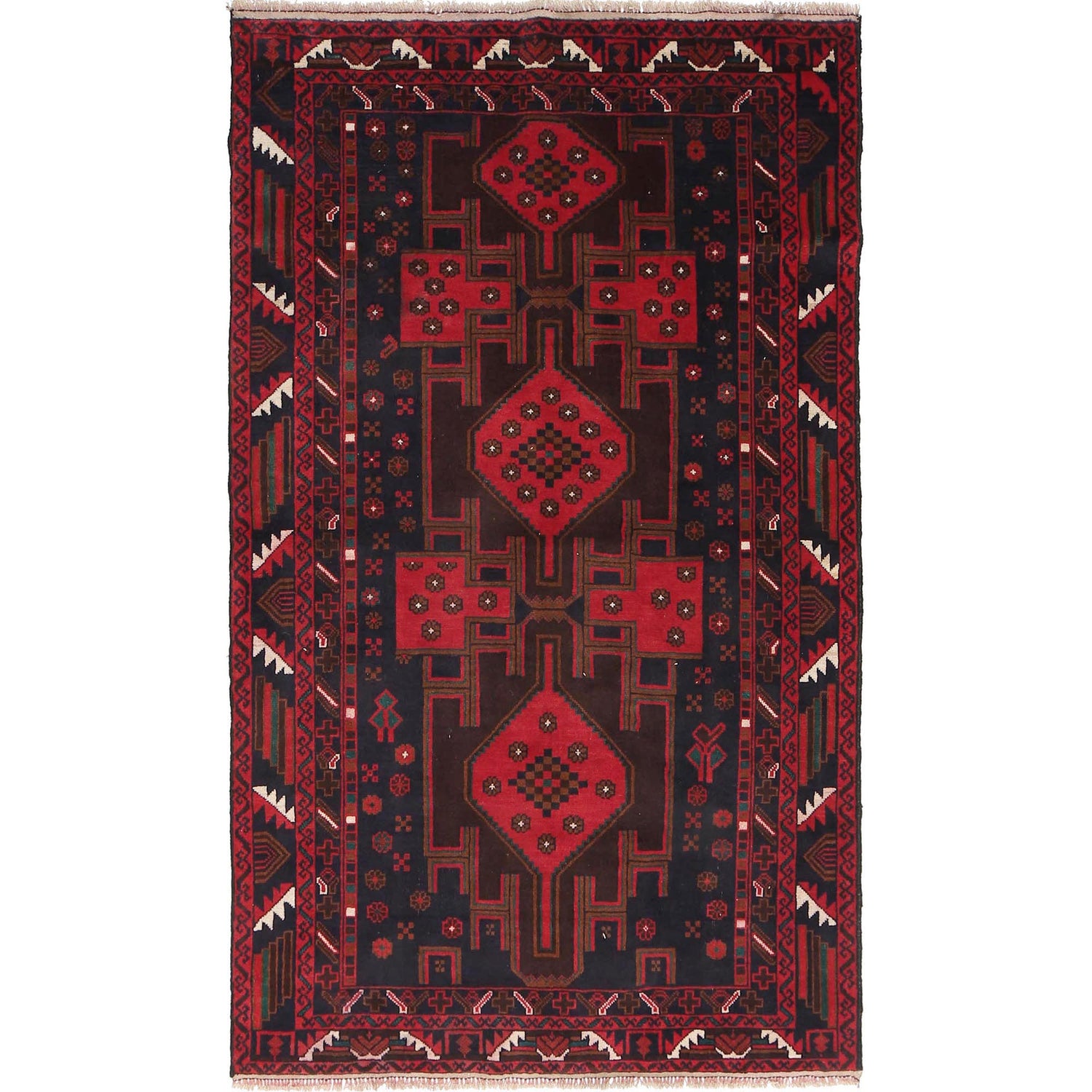 Baluchi Rug 3' 6 x 6' 1 (ft) - No. R19106