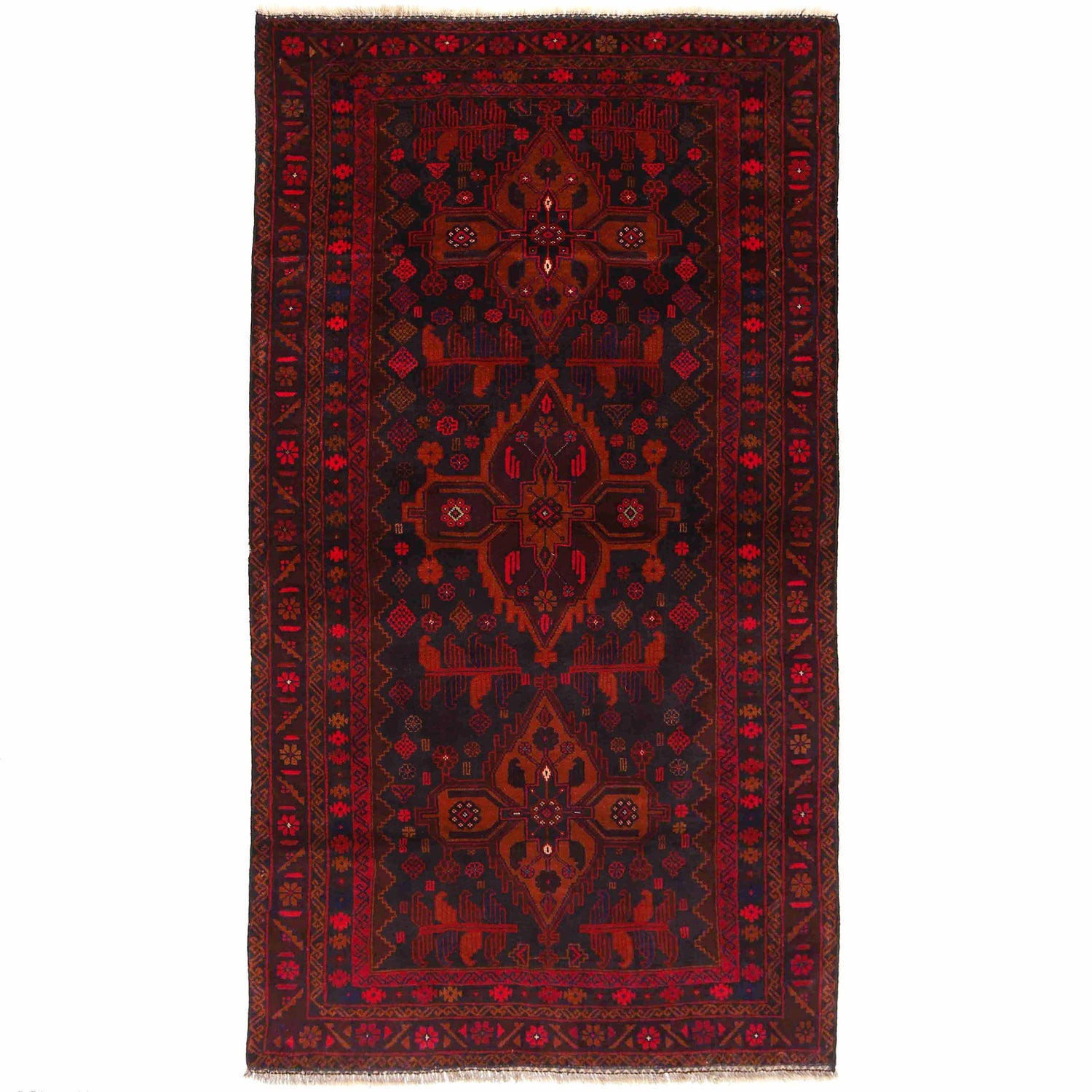 Baluchi Rug 4'0 x 7'2 (ft) - No. R19960