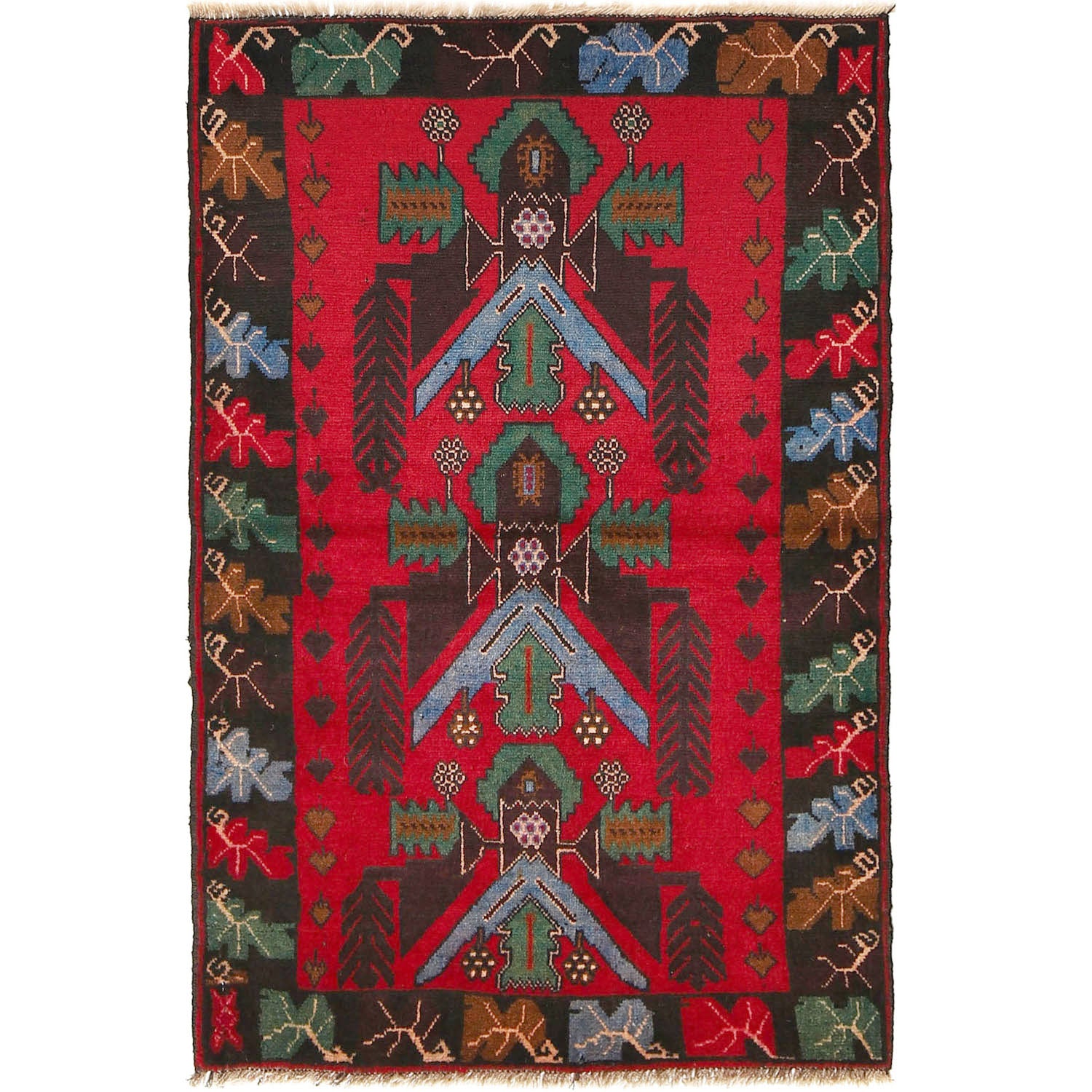 Baluchi Rug 2' 9 x 4' 4 (ft) - No. W13760