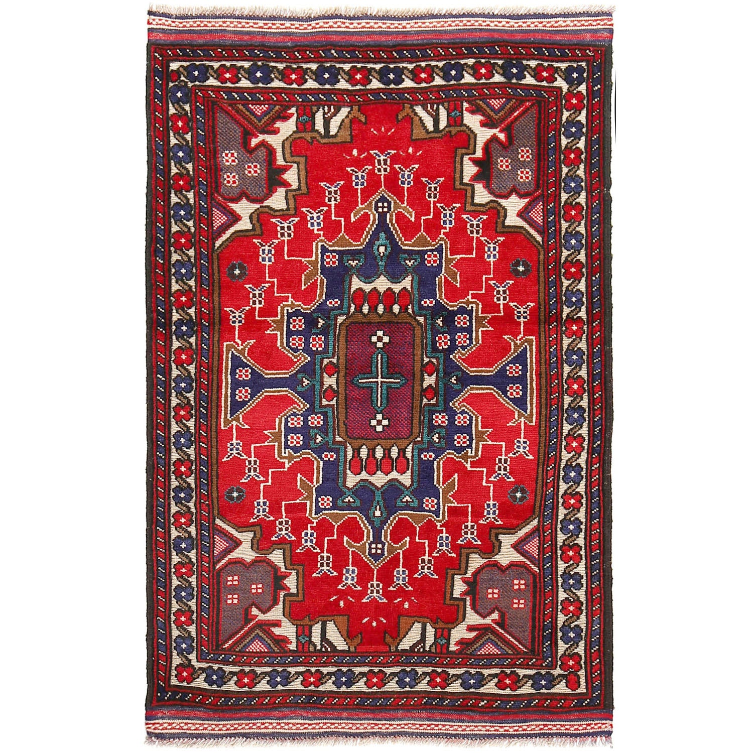 Baluchi Rug 3' 0 x 4' 5 (ft) - No. W13786