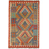 Handmade Vegetable Kilim 3' 3 x 4' 9 (ft) - No. W16775