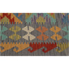 Handmade Vegetable Kilim 3' 4 x 4' 9 (ft) - No. y14814