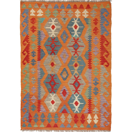 Handmade Vegetable Kelim 3' 3 x 4' 7 (ft) - No. Y16450